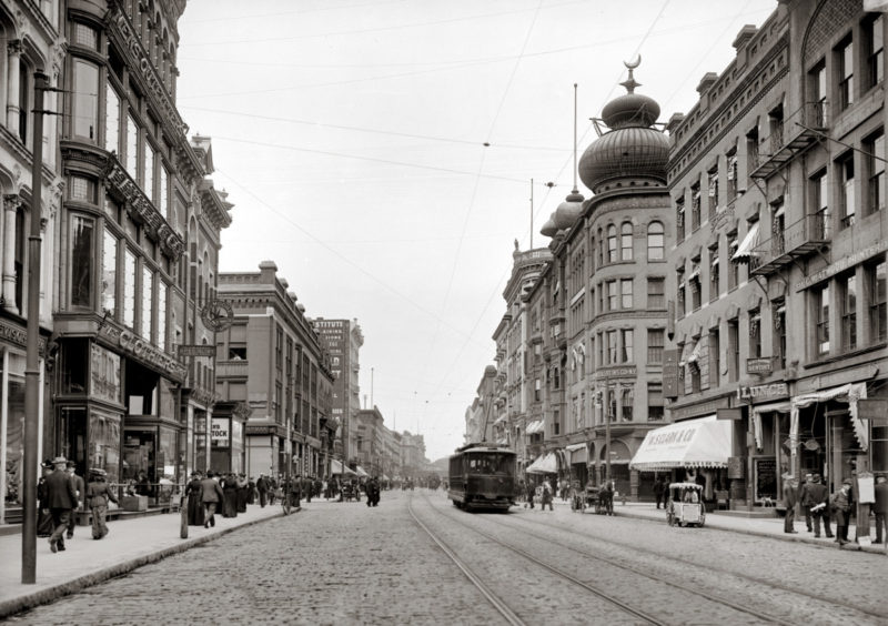 Main Street, Springfield, Massachusetts, circa 1905.