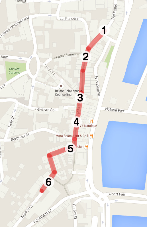 Guernsey High Street area map b