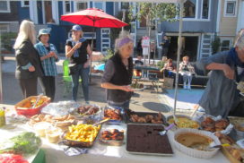 Block party food table