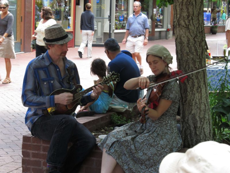 Plenty of places to make music on the Pearl Street Mall.