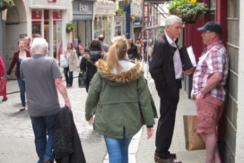 Men talking, High Street, Guernsey