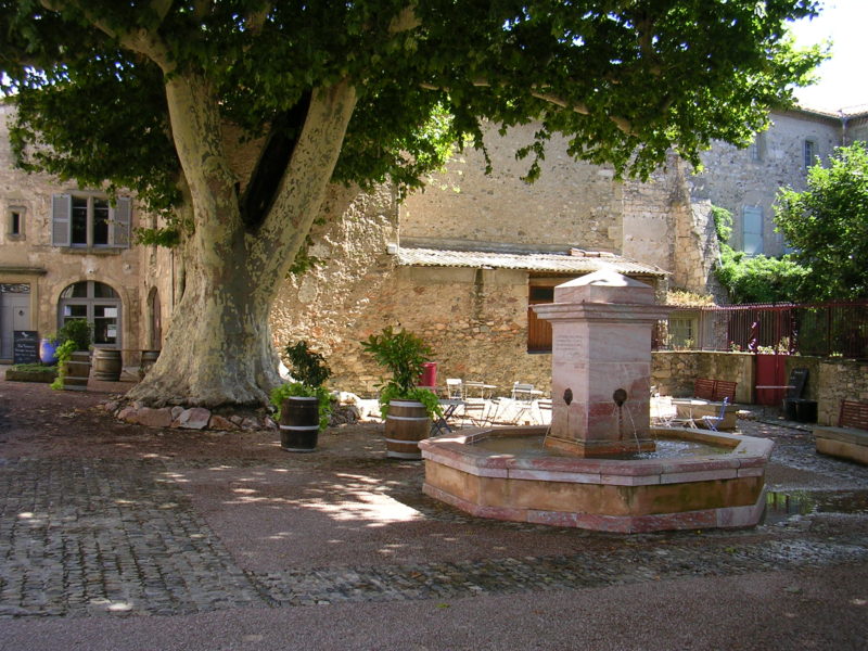 Conques, France - shaded spot