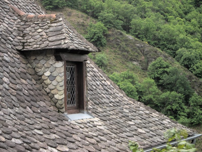 Conques, France - House roof