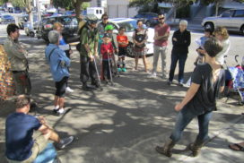 Block party sidewalk meeting 2