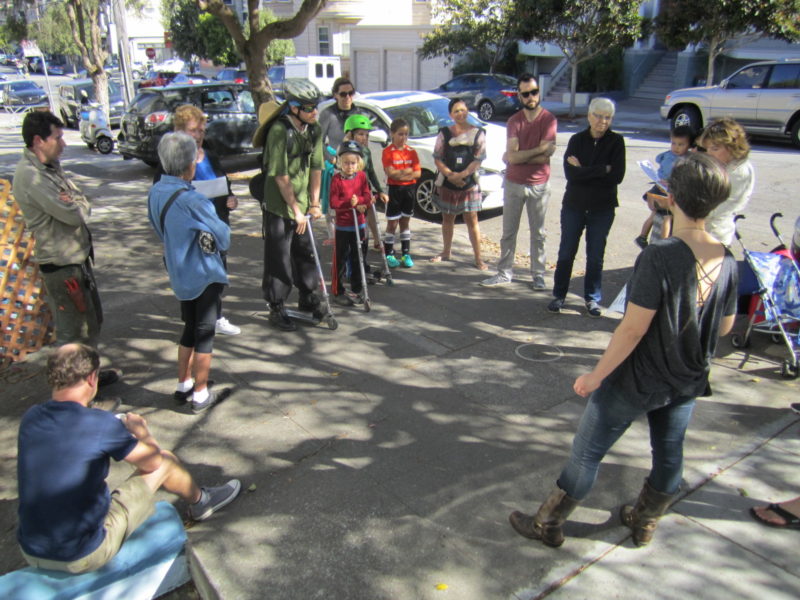 Block party sidewalk meeting 2