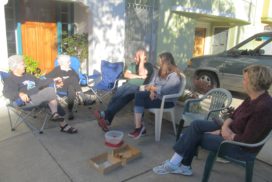 Block party sidewalk meeting 6