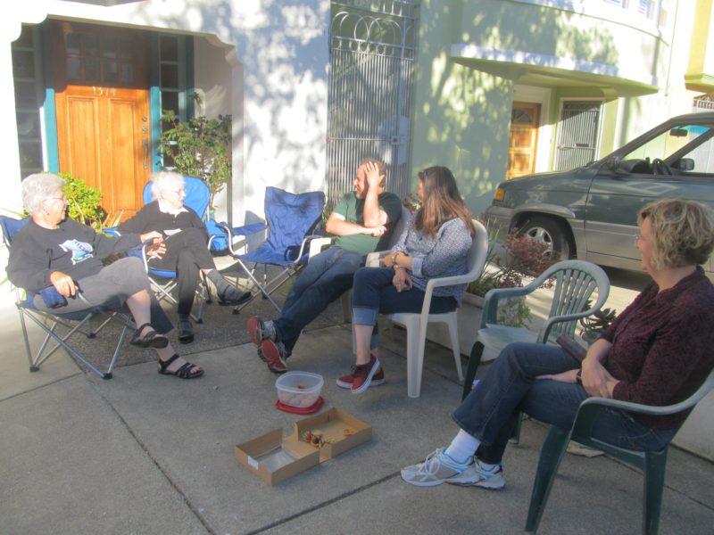 Block party sidewalk meeting 6